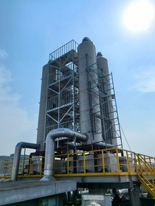 Tour de lavage des gaz d'échappement industrielle à commande PLC automatique, épurateur chimique avec système de pompe de circulation - Product Image 1