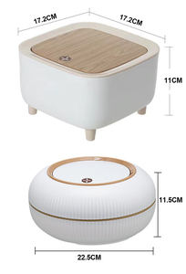 Mini Organizador de Escritorio Blanco Personalizado, Cubo de <span class=keywords><strong>Basura</strong></span> Pequeño de Plástico con Tapa, Tipo Push - Product Image 4