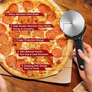 Nouvel accessoire de cuisine en métal au design innovant, protection pour plaque de cuisson, couteau à <span class=keywords><strong>pizza</strong></span> en acier inoxydable, roulette à <span class=keywords><strong>pizza</strong></span>, outils et équipement pour <span class=keywords><strong>pizza</strong></span> - Product Image 4