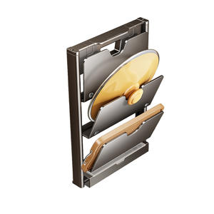 Support mural rectangulaire bleu pour couvercles de casseroles, sans perçage, organisateur de rangement pour planches à découper et couvercles de cuisine - Product Image 1