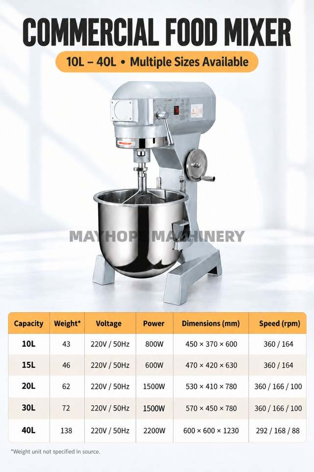 Commercial Electric Simple Flour Dough Mixer Machine Dough Mixer Spiral ...