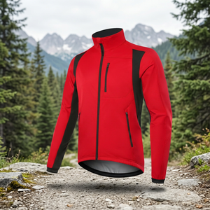 Veste de cyclisme d'hiver pour homme adulte, personnalisable avec logo, softshell, thermique, réfléchissante, imperméable et respirante - Product Image 4
