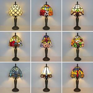 Lámpara de Pie Estilo Tiffany Jiyuanlux, Lámparas de Vidrio con Diseño de Flor de Tulipán, Pantalla con 2 Luces, Base Antigua - Product Image 6