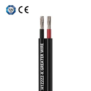 Greater TUV Certificate XLPE Insulation 1500V 4mm2 6mm 10mm Power Pvc Sheath Dc PV Solar Cable