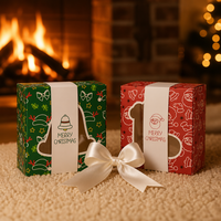 Boîte en papier pour emballage de gâteau sur mesure, décoration de cadeau, boîtes à bonbons de Noël pour chocolats et sucettes