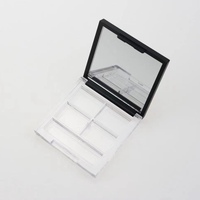 Nouvelle palette de fards à paupières vide, mini, rose, mignonne, écologique, personnalisable, en plastique carré, avec étiquette privée pour maquillage