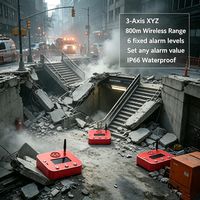Moniteur de tremblement de terre et de rétrocoupée pour entrée de métro, inclinable, 001 Deg, IP66, fixation magnétique, avertissement de sauvetage, pour opérations de sauvetage en métro en continu