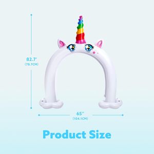 Arche de pulvérisation gonflable licorne pour enfants, pour le plaisir aquatique estival dans la cour et les jeux en plein air - Product Image 4