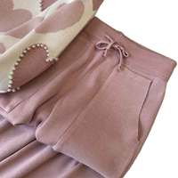 Vêtements de détente personnalisés 3 pièces pour femmes-Ensembles pull-over avec broderie de perles-Jogging en tricot-Pantalons de survêtement baggy-Ensembles d'entraînement pour femmes