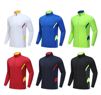 Veste de sport zippée à manches longues pour homme, séchage rapide, color block, col montant, pour course en extérieur et fitness, collection printemps