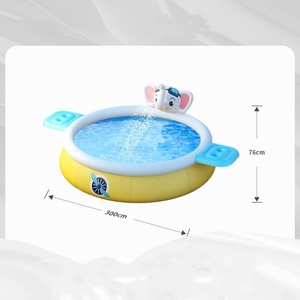 PVC Inflatable Elephant Swimming Pool for Kids 180 240 300 CM Yellow and Blue Colors Indoor and Outdoor Water Playing Fun - Product Image 4