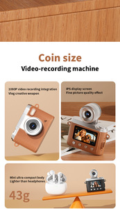 Rotación de 180 ° portátil Retro Ultra compacto Mini cámara grabadora de vídeo con lámpara de Flash Y7000 Mini Cámara 1080P pantalla HD - Product Image 3