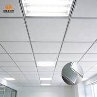 Plaques de plafond suspendu en aluminium imperméables 600x600mm, panneaux de plafond métalliques décoratifs à encastrer, décoration de bureau moderne