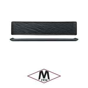 Black Stone Effect Serving Platter 47 × 10 cm Rectangular Porcelain M1934 - Product Image 4