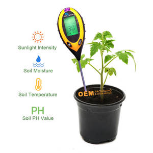 Probador de suelo electrónico de mano 4 en 1, sensor de ph de planta, medidor de humedad ligero, Analizador de temperatura y humedad, instrumento de vigilancia - Product Image 4