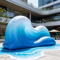 Décoration d'activités de plein air, vagues gonflables, formes de vagues gonflables pour la décoration