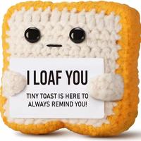 Op maat gemaakte 100 stijlen emotionele handgebreide verjaardagscadeaus, gehaakte toast, positieve gehaakte kleine verjaardagstoastjes voor jou