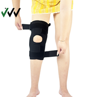Attelle de genou en néoprène personnalisée avec charnières en aluminium amovibles, rotule ouverte, soutien orthopédique pour soulager la douleur de l'arthrite