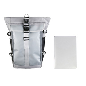Custom Trendy Waterproof <b>Roll</b> <b>Top</b> <b>Backpack</b> Sports Travel Gym Bag <b>Laptop</b> Compartment Bags Men <b>Backpack</b> - Product Image 1