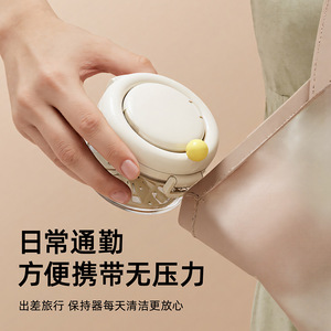 Invisible Braces Storage Case Manual Centrifugal Orthodontic Retainer <b>Box</b> Portable Cleaning Case With <b>Mirror</b> For Teeth Alignment - Product Image 2