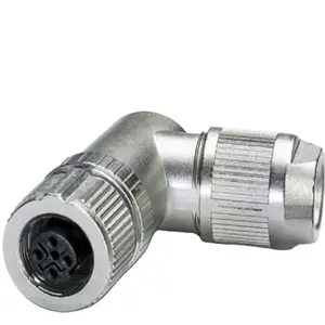 Connector supplier M12 5 pin connectorB code elbow plug metal shield signal waterproof Plug connector