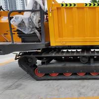 Transporteur électrique sur chenilles robuste de 1 à 8 tonnes, véhicule à plateau caoutchouté pour le transport de marchandises sur chantier, en forêt ou en zone montagneuse