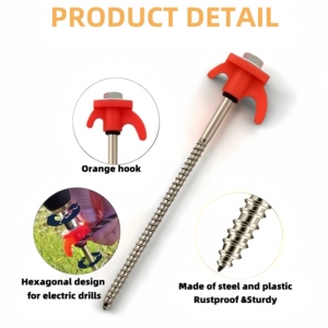 56906 # Hot Bán Lều <span class=keywords><strong>PEG</strong></span> 20.5cm vàng thép vít <span class=keywords><strong>PEG</strong></span> với 13 mét Hex đầu cho cắm trại - Product Image 5