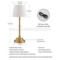 Lampe de table moderne LED portable avec interrupteur tactile USB, veilleuse pour hôtel, bureau, salon, restaurant