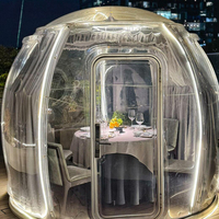 Dôme de tente en polycarbonate transparent pour l'extérieur, léger et respectueux de l'environnement, cabine préfabriquée, restaurant