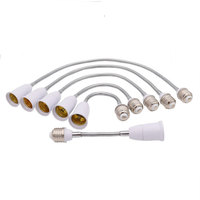 20CM 30CM 40CM 50CM 60CM Flexible E27 à E27 Extension d'ampoule LED Support de lampe Douille 110V-220V Support de lampe LED Convertisseur