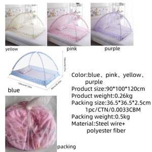 Moustiquaire de lit bébé instantanée en mousseline, occultante, pour voyage, pour nouveau-né, pour poussette et berceau - Product Image 6