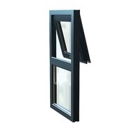 Profil de fenêtre d'auvent insonorisé de fenêtre en aluminium de villa de conception moderne faite sur commande de haute qualité pour la persienne ouverte de balançoire de cuisine extérieure