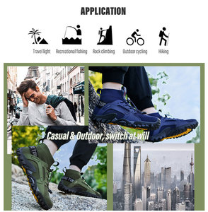 Scarpe da <span class=keywords><strong>Trekking</strong></span> da uomo scarpe da passeggio leggere e traspiranti scarpe da <span class=keywords><strong>Trekking</strong></span> da esterno basse in pelle - Product Image 4