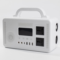 Station d'alimentation portable extérieure 300W 12.8V 15Ah 192Wh LiFePO4 avec contrôleur MPPT, onde sinusoïdale pure 220V DC 12V et haut-parleur Bluetooth