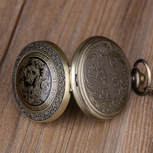 <span class=keywords><strong>Montre</strong></span> de poche <span class=keywords><strong>à</strong></span> quartz avec motif de dragon en bronze antique moderne, collier <span class=keywords><strong>pendentif</strong></span> (KWT2200) - Product Image 3
