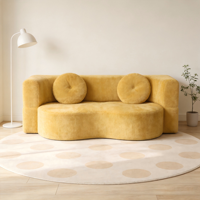 Sofá Cama Modular Moderno de Esquina de Tres Plazas con Tapizado de Tela y Relleno de Esponja para Sala de Estar