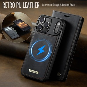 Étui portefeuille magnétique en cuir pour <span class=keywords><strong>iPhone</strong></span> 17 Pro Max 16 15 14 Plus 13 12 11 avec chargement sans fil et compartiments pour cartes - Product Image 4