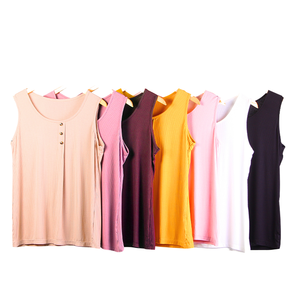 Débardeurs légers en coton tricoté sans col pour femmes, de haute qualité, respirants, décontractés, pour l'été, avec logo personnalisé - Product Image 1