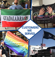Drapeau promotionnel personnalisé grand format 3x5 pieds en polyester, impression numérique et sérigraphie disponibles