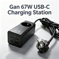 Multiprise USB-C GaN 67W à charge rapide, directement de l'usine UE, pour MacBook Air, chargeur Dell et utilisation multi-appareils au bureau/à la maison