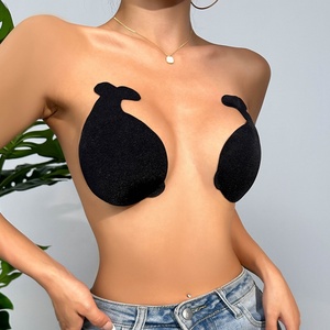 <span class=keywords><strong>Soutien</strong></span>-<span class=keywords><strong>gorge</strong></span> adhésif noir sexy et élégant en silicone sans bretelles pour femme, de qualité supérieure, effet push-up - Product Image 5