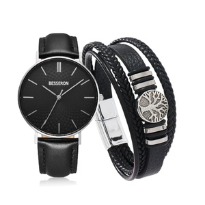 Luxury Men's Stainless Steel <b>Watch</b> Gift <b>Set</b> Custom Logo Fashion Orologio Uomo Reloj Para Hombre Juego De Reloj Y Pulsera Para - Product Image 3