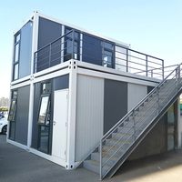 Conteneur de maison de 20 pieds de haute qualité Maison en conteneur à deux étages Maison mobile modulaire préfabriquée Conteneur de maison détachable