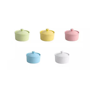 Bol de cuisson en céramique avec couvercle, résistant au four, pour crème brûlée – Vente chaude - Product Image 6