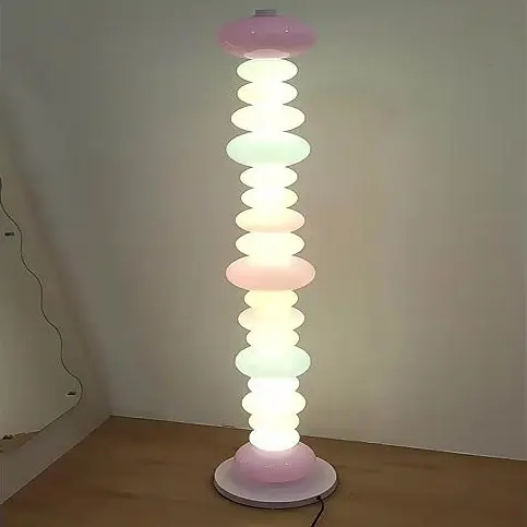 Hot Sale Creative Colored Glass Candy Floor lamp Macaron Atmosphere Living room Sofa Floor lamp