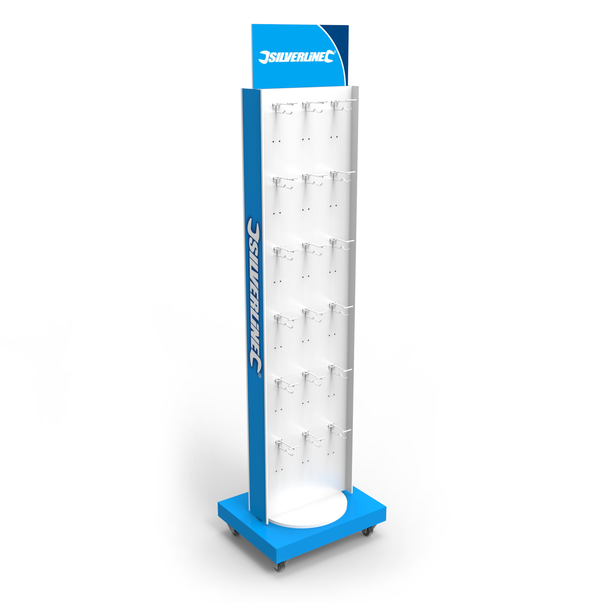 Customized Pegboard Rotating Display Rack With Wheels for Phone case — view 2