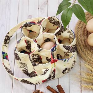 Canvas <b>Basket</b> <b>for</b> Gathering Fresh Eggs with 7 Pouches Farmhouse <b>Storage</b> Bag Collecting <b>Basket</b> - Product Image 2
