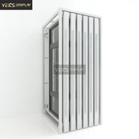 Présentoir de vitrine coulissant avec mouvement de glissement fluide, construction en aluminium, présentoir personnalisé pour showroom