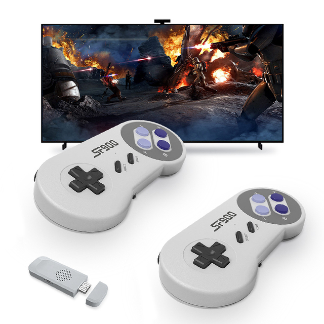 Sf900 Classic Wireless 4k Hd 2.4g Wireless Receiver Game Player Stick Tv Retro Console Consola De Video Juegos for Snes