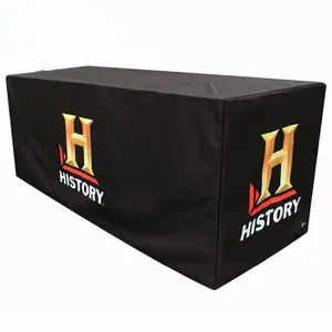 Sunshine Stretch Table Cover Fitted Table Cloth with Custom Logo Table Cloths for Events Customized 100% Polyester Square